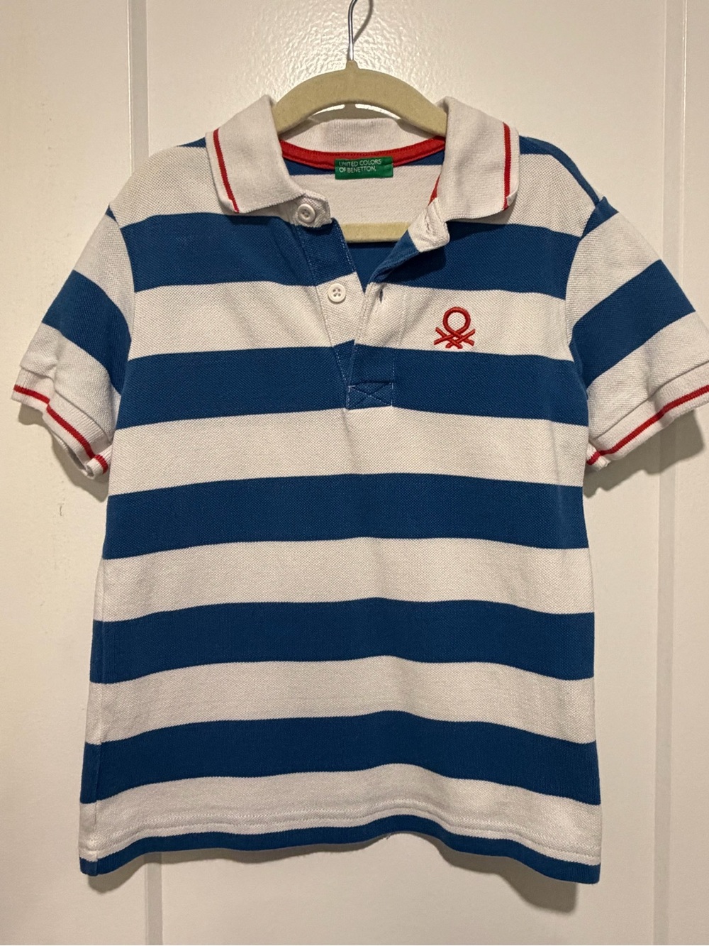 Benetton Striped Polo Shirt